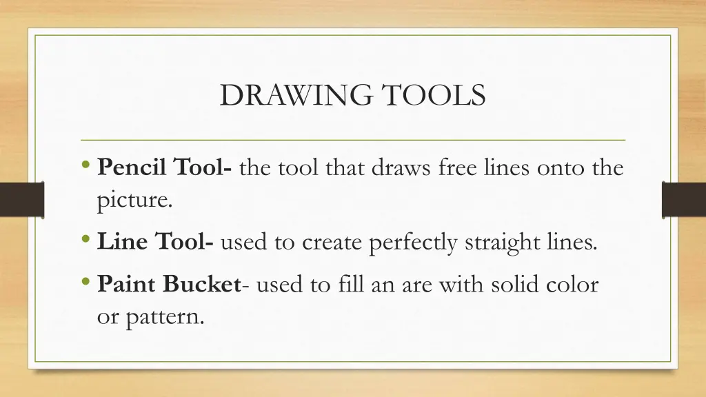 drawing tools