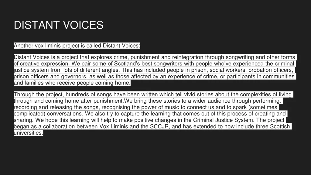 distant voices