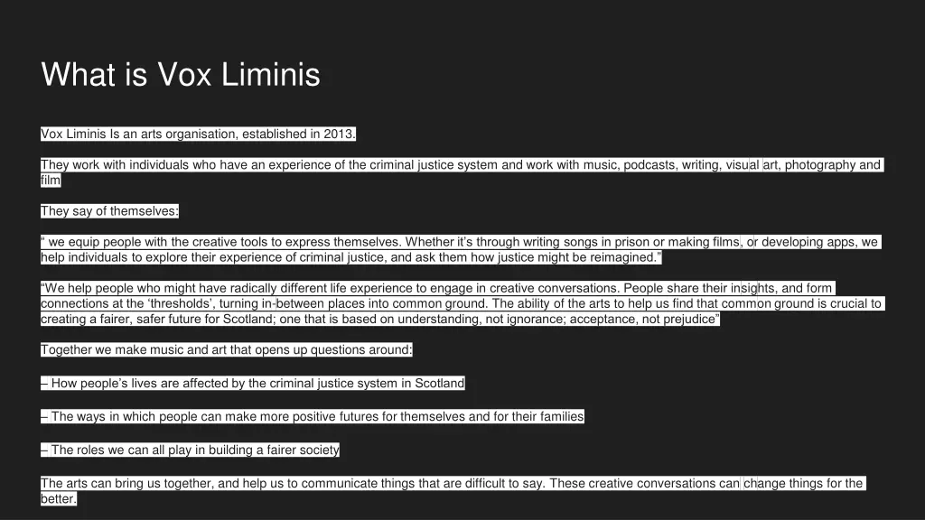what is vox liminis