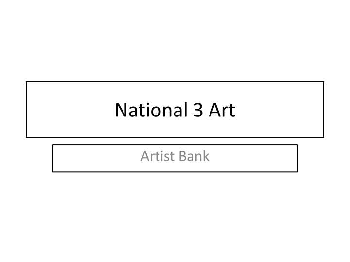 national 3 art