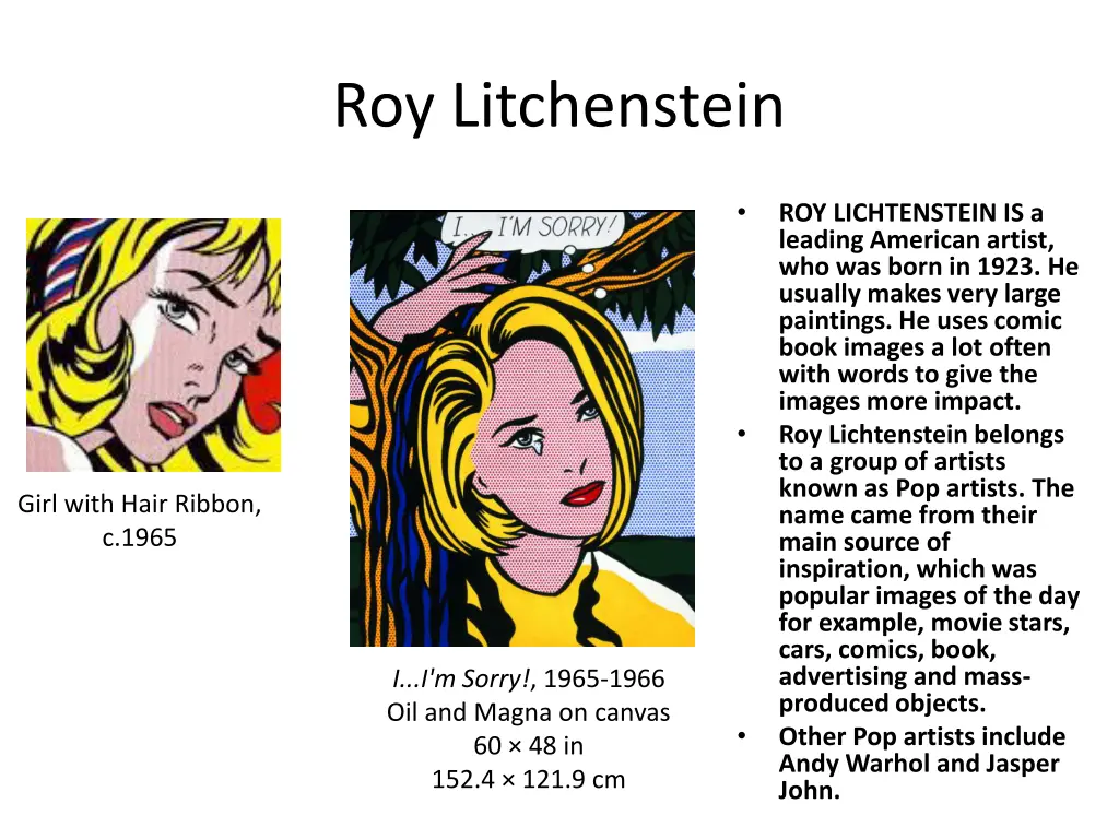 roy litchenstein