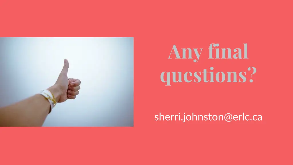 any final questions