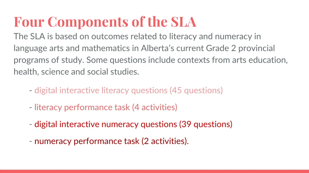 four components of the sla the sla is based