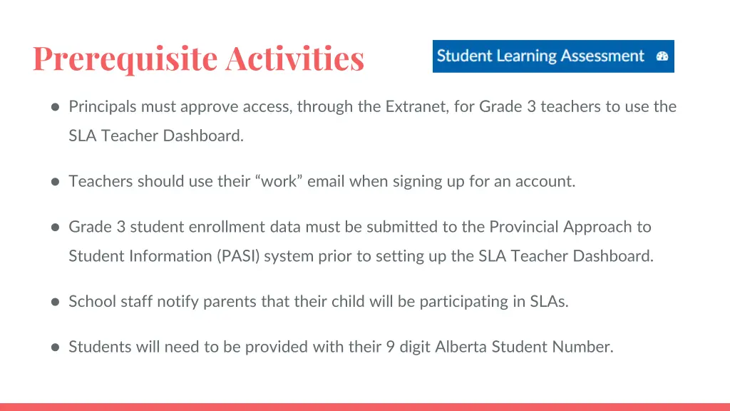 prerequisite activities