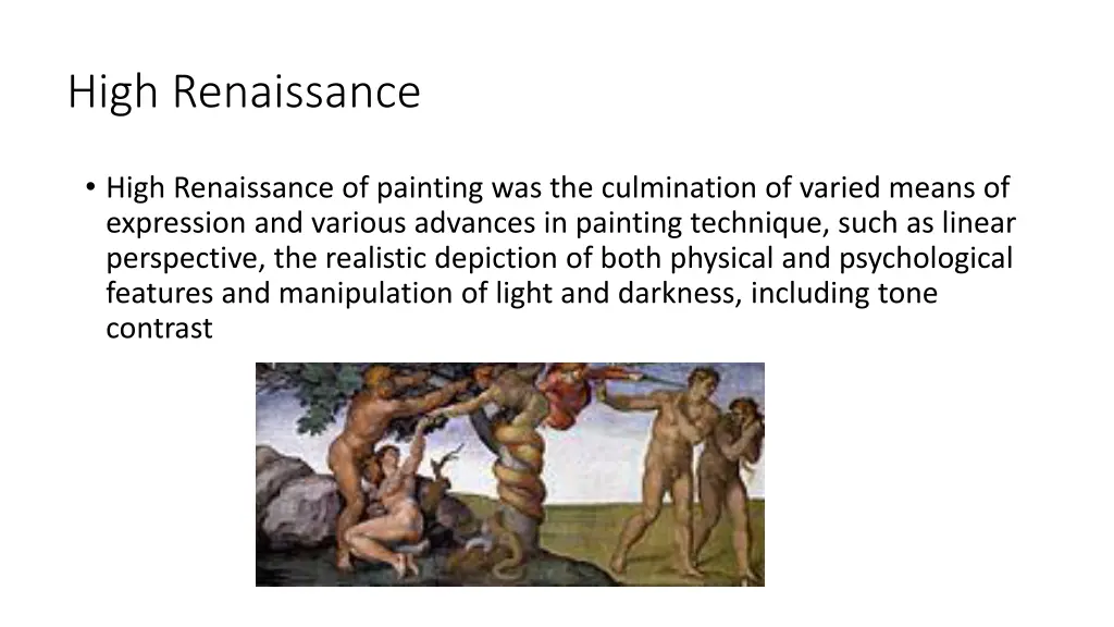 high renaissance