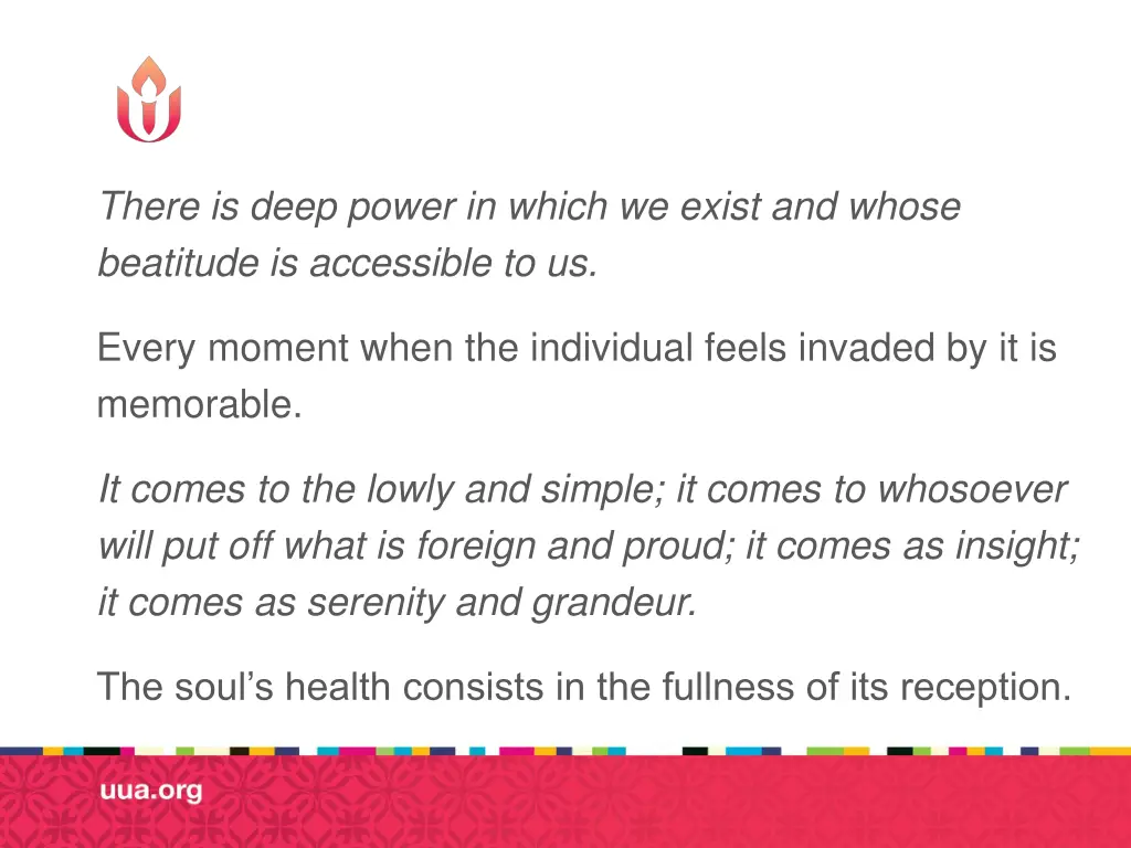 there is deep power in which we exist and whose