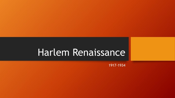 harlem renaissance