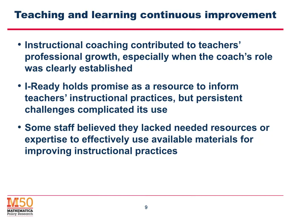 teaching and learning continuous improvement