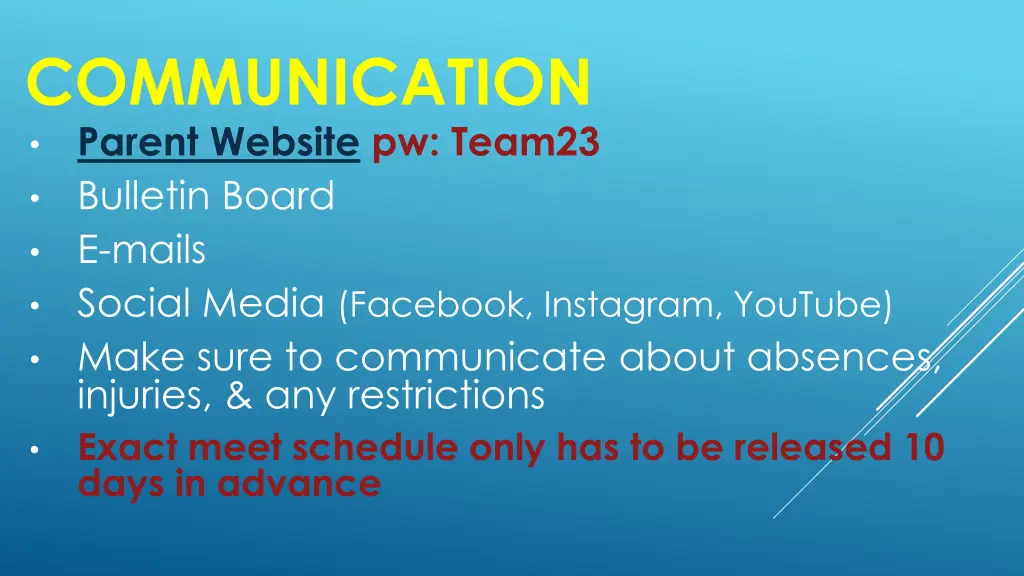communication parent website pw team23 bulletin
