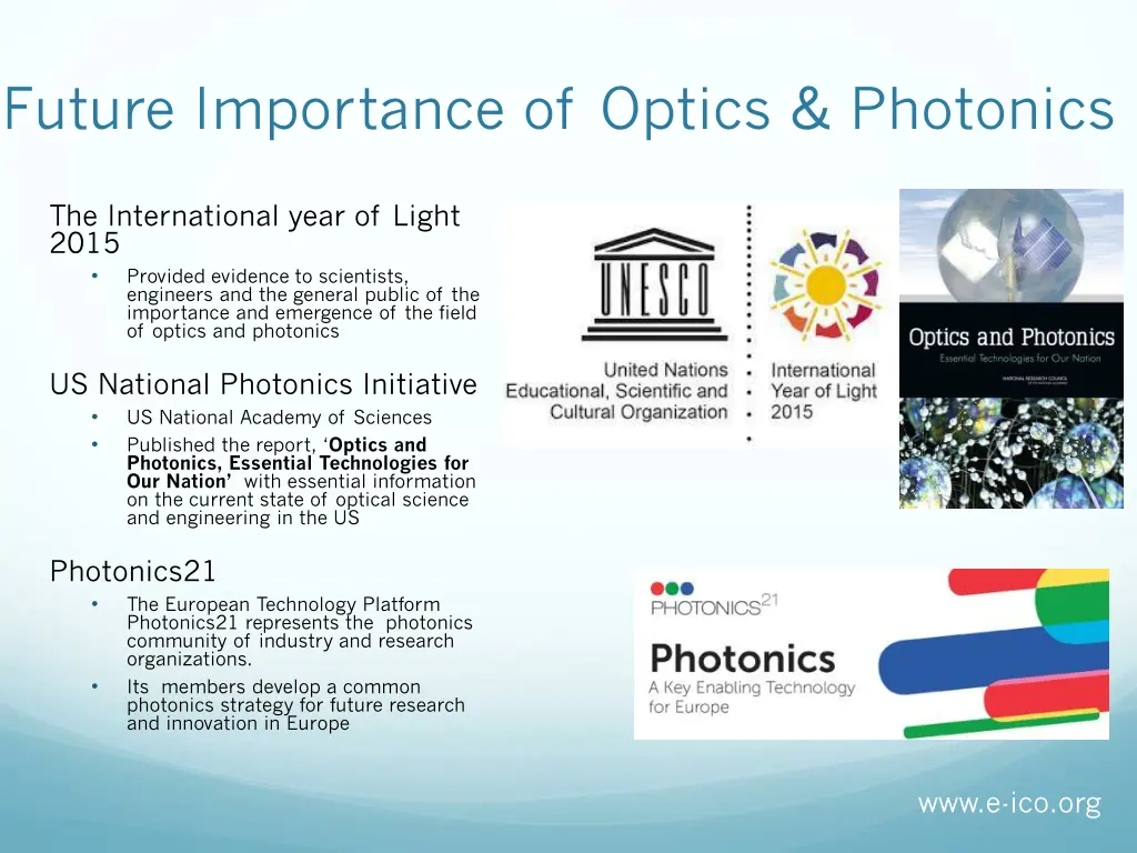 future importance of optics photonics