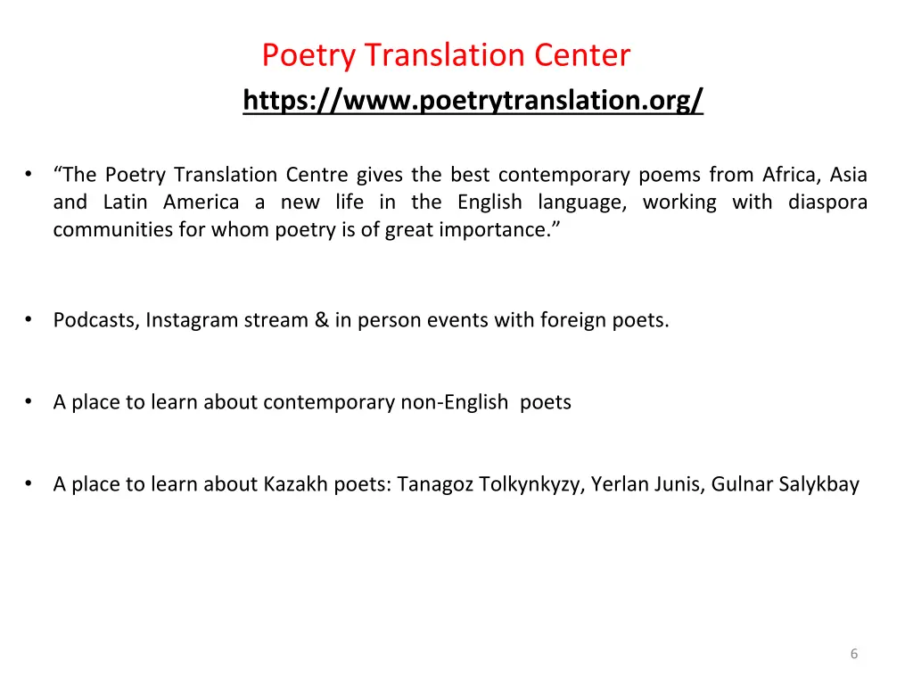 poetry translation center