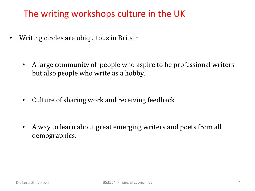 the writing workshops culture in the uk 1