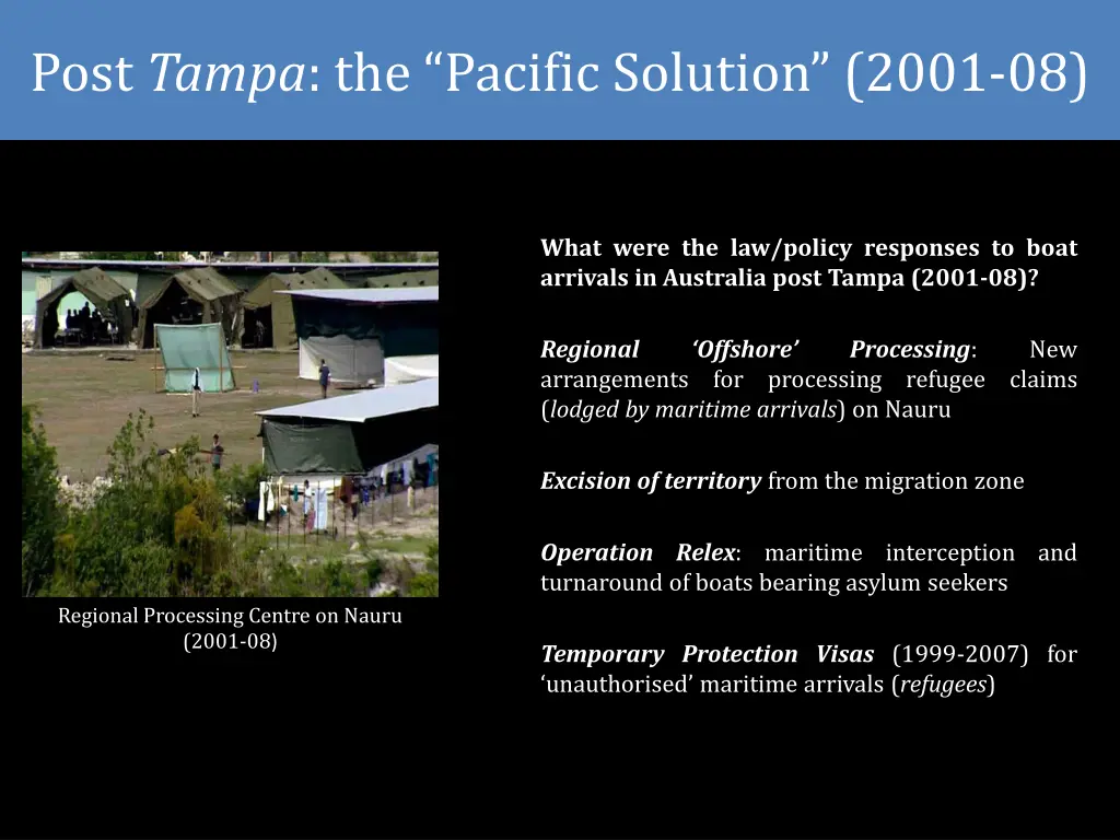 post tampa the pacific solution 2001 08