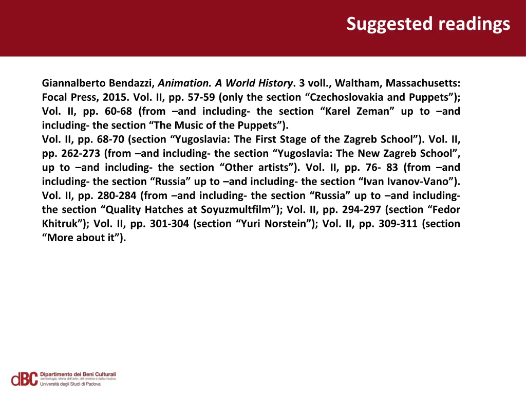suggested readings