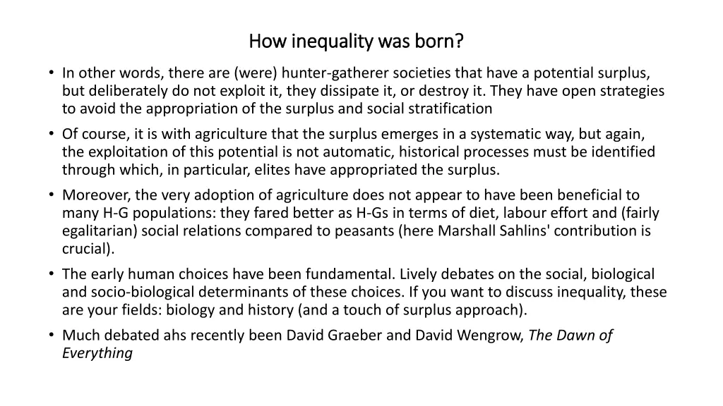 how inequality was born how inequality was born