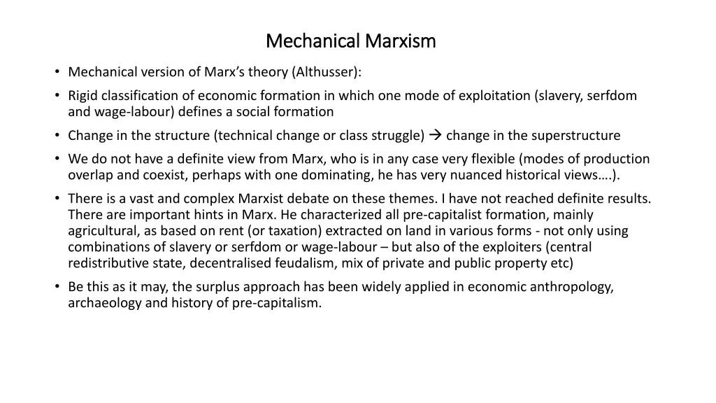 mechanical marxism mechanical marxism
