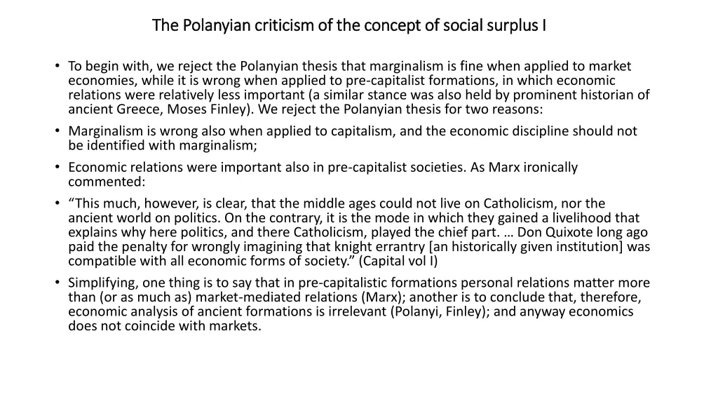 the the polanyian polanyian criticism