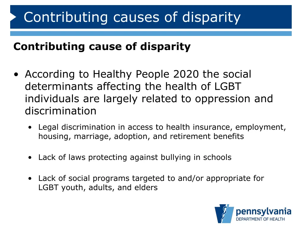 contributing causes of disparity
