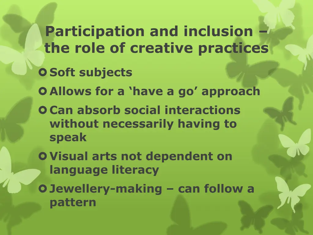 participation and inclusion the role of creative