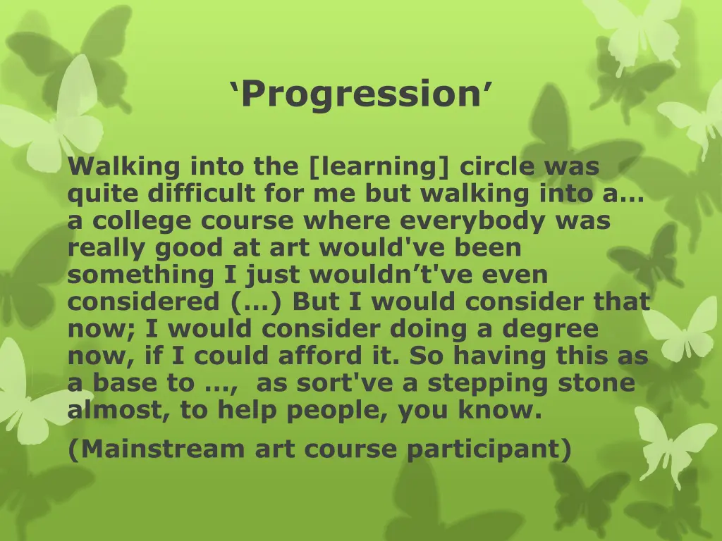 progression