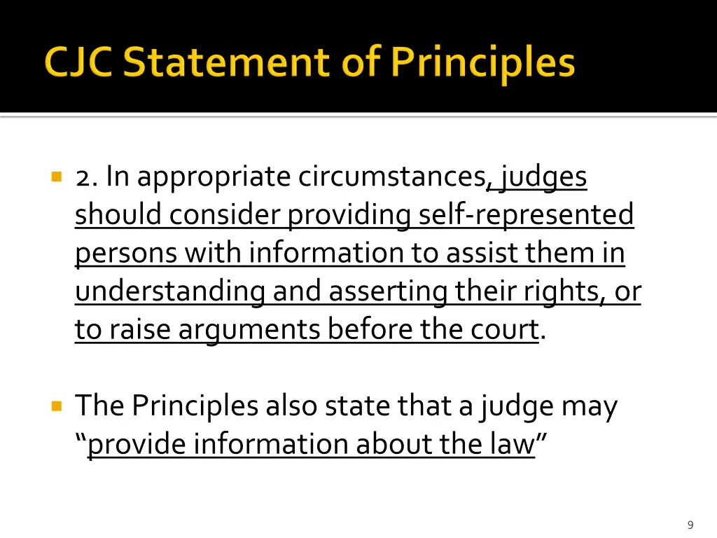 2 in appropriate circumstances judges should