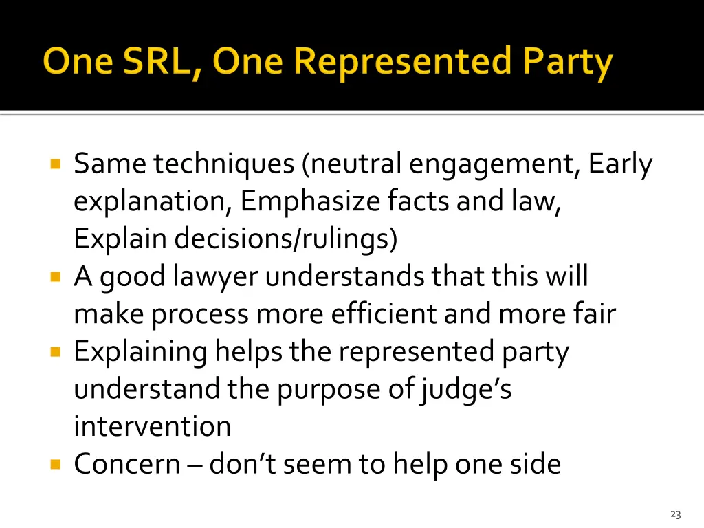 same techniques neutral engagement early