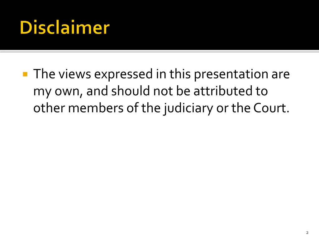 the views expressed in this presentation