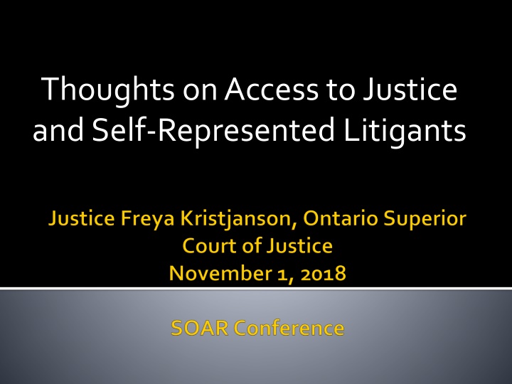thoughts on access to justice and self