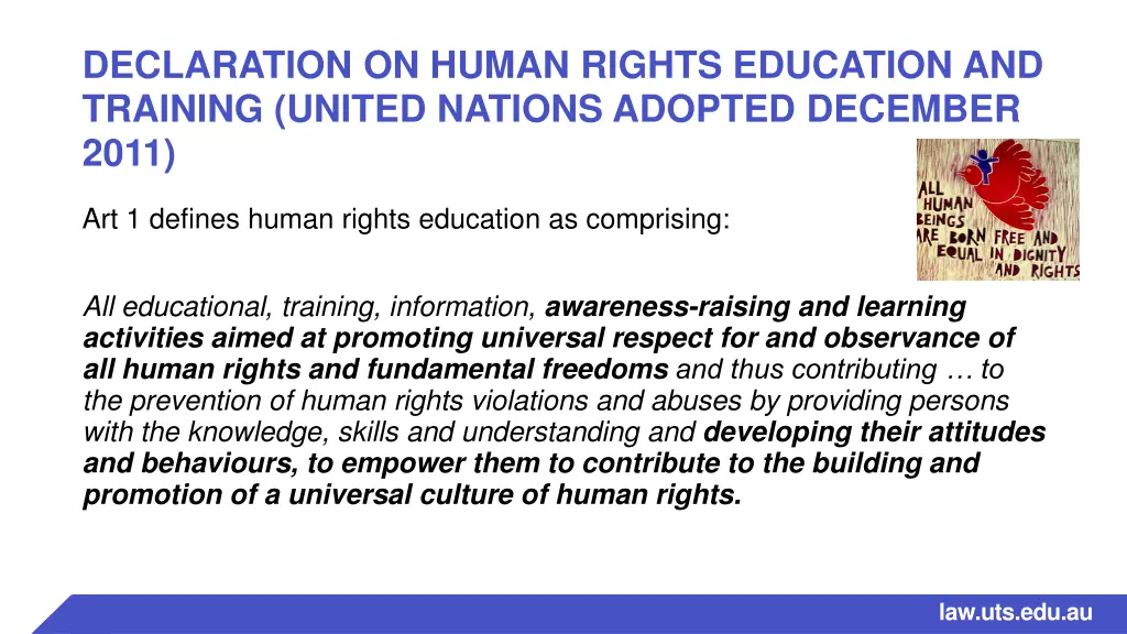 declaration on human rights education