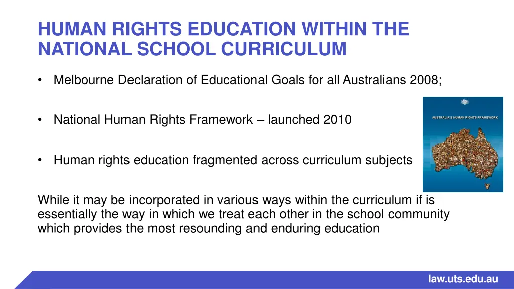 human rights education within the national school