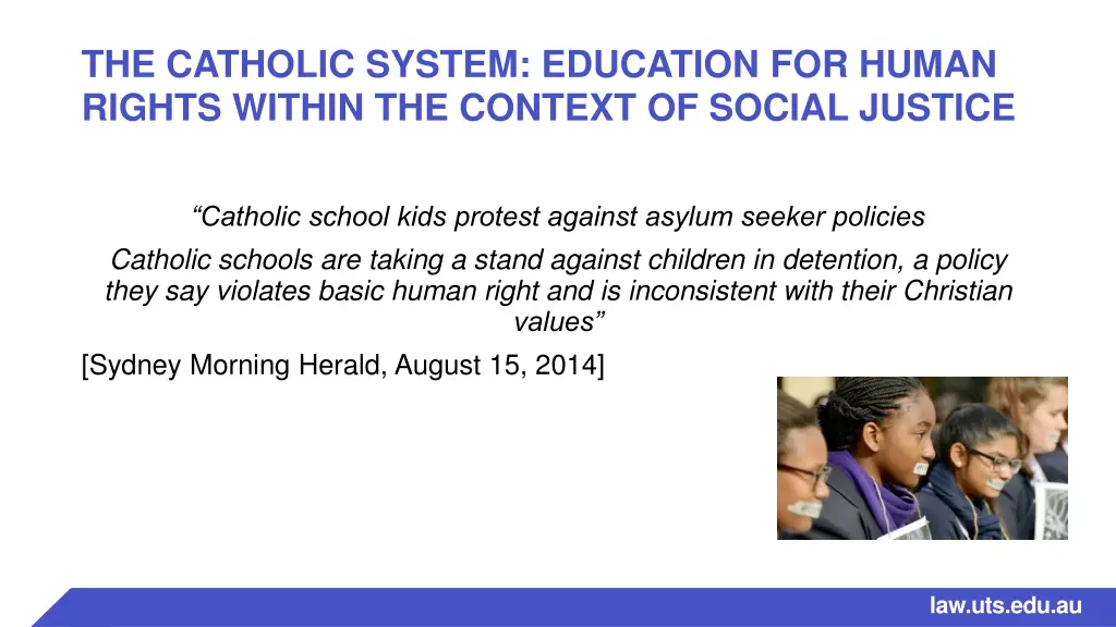 the catholic system education for human rights