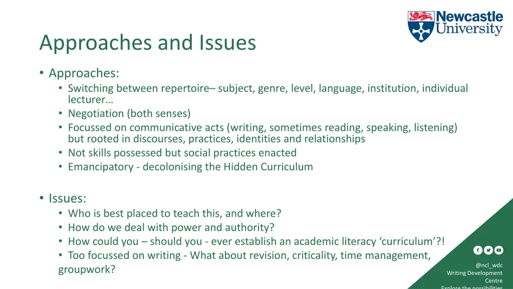 approaches and issues 2