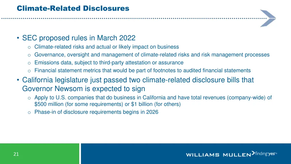 climate related disclosures