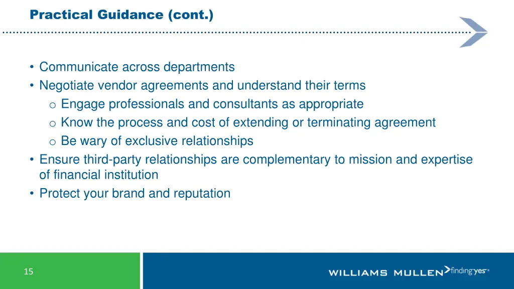 practical guidance cont