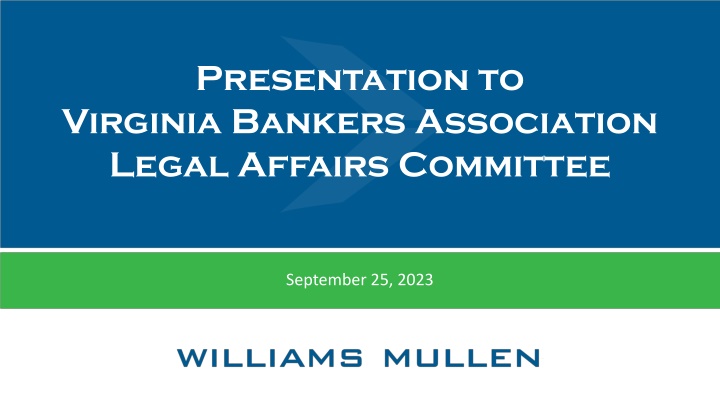 presentation to virginia bankers association