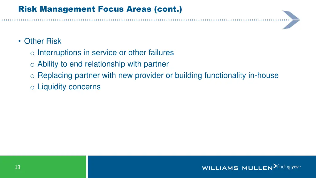 risk management focus areas cont 2