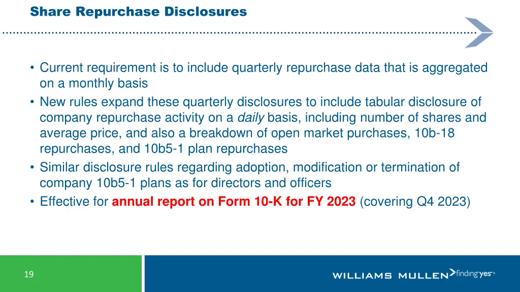 share repurchase disclosures