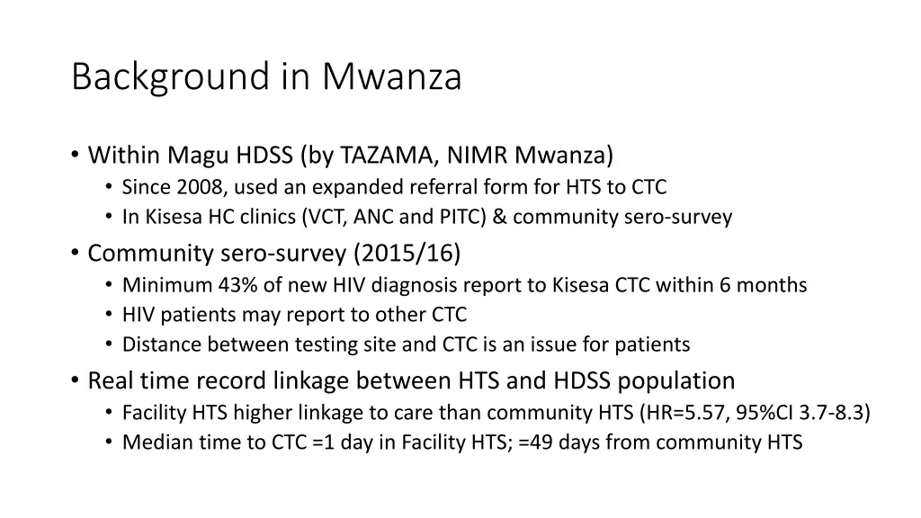 background in mwanza