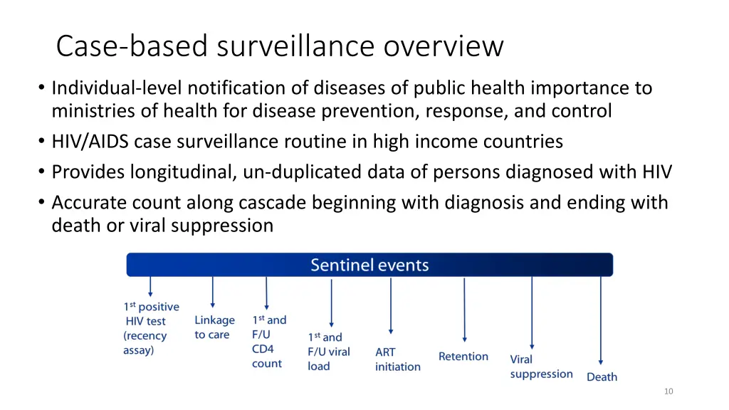 case based surveillance overview individual level