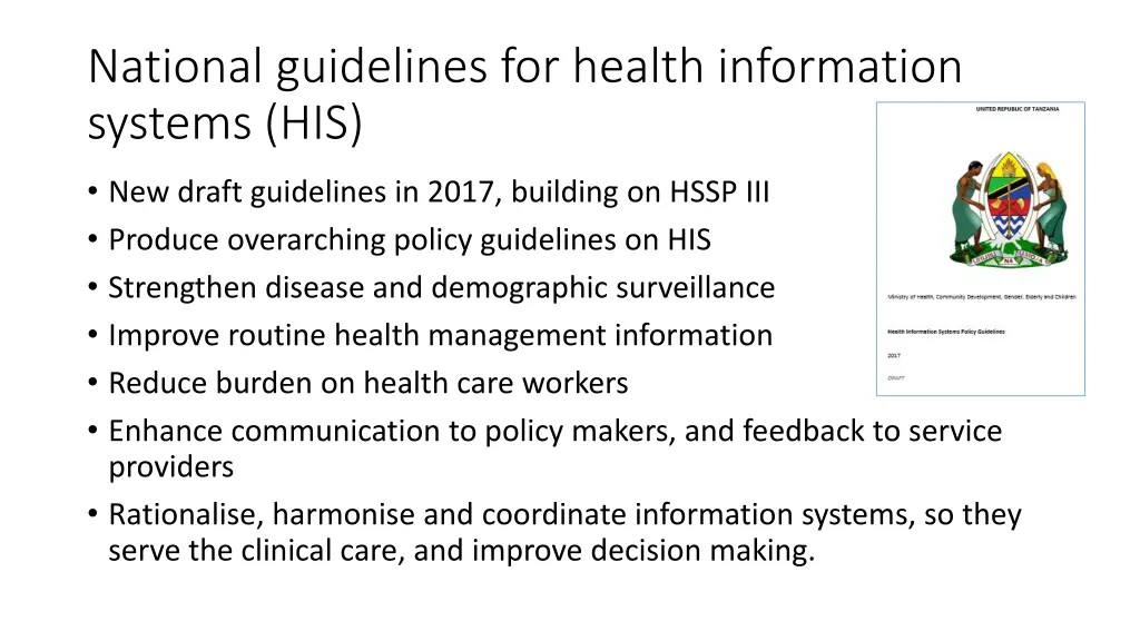 national guidelines for health information