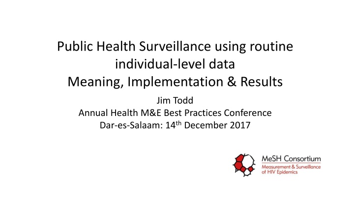 public health surveillance using routine