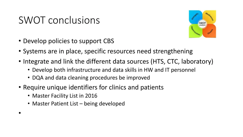 swot conclusions