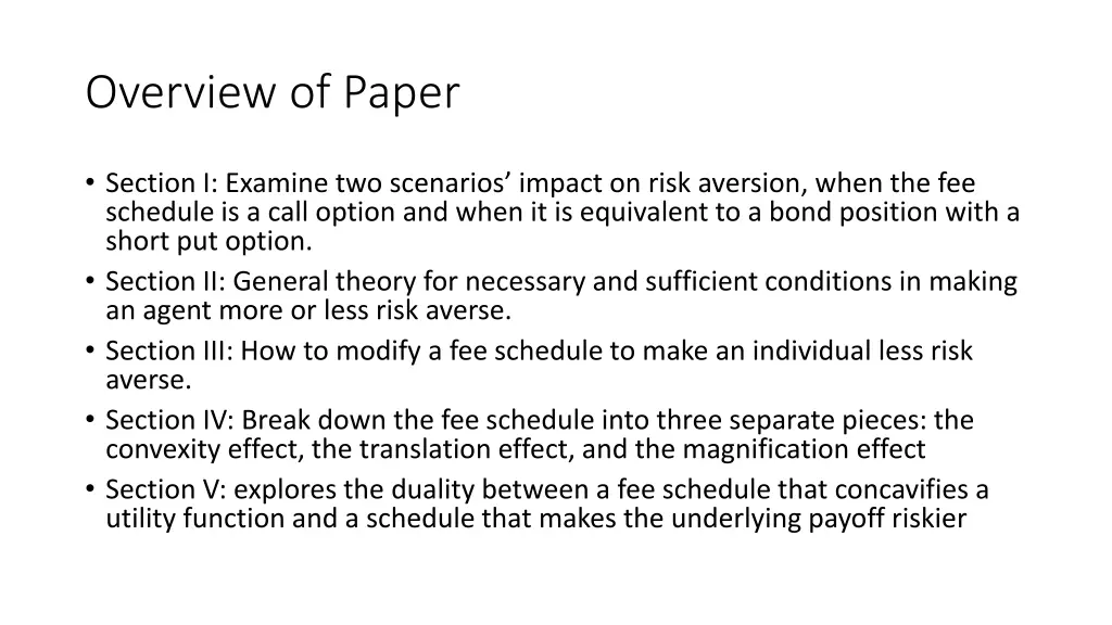 overview of paper