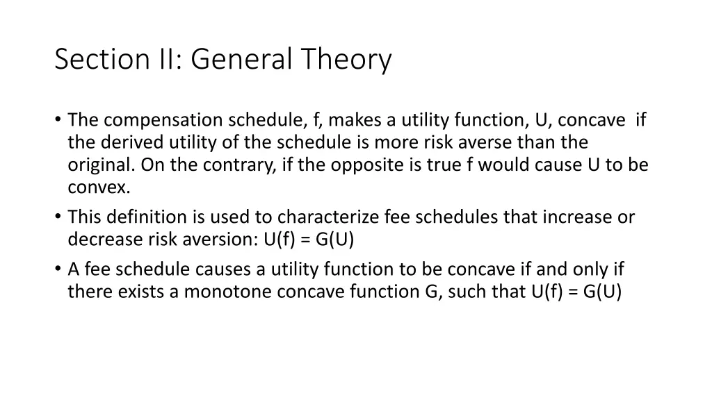 section ii general theory