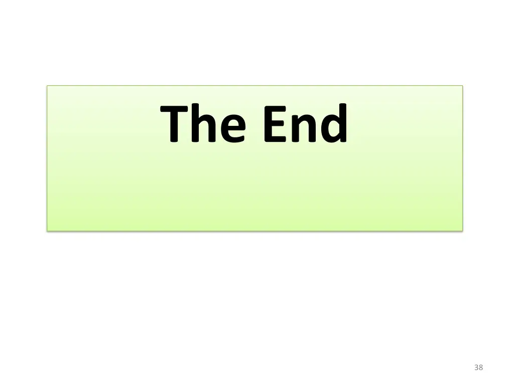 the end