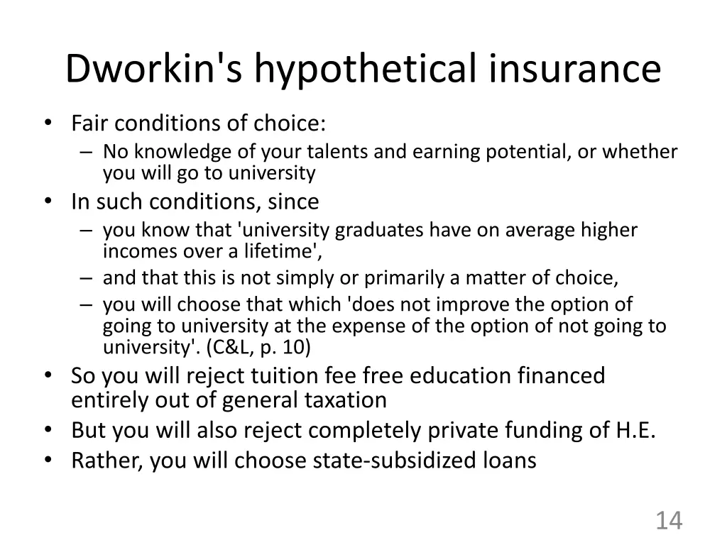 dworkin s hypothetical insurance