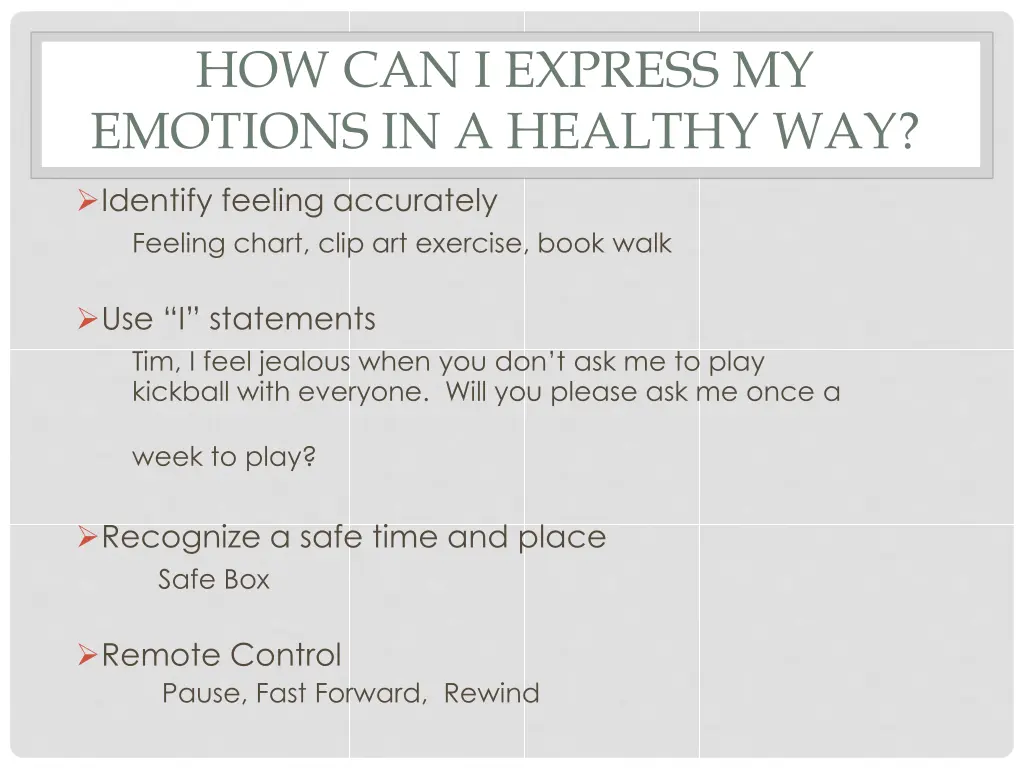 how can i express my emotions in a healthy way