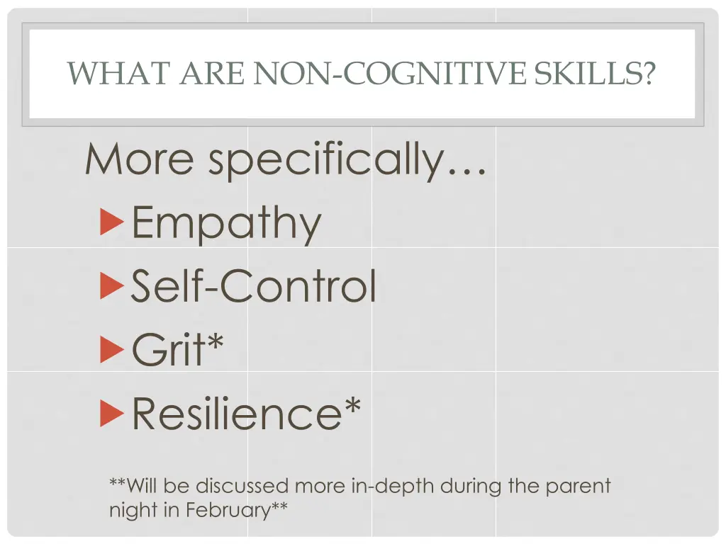 what are non cognitive skills 1