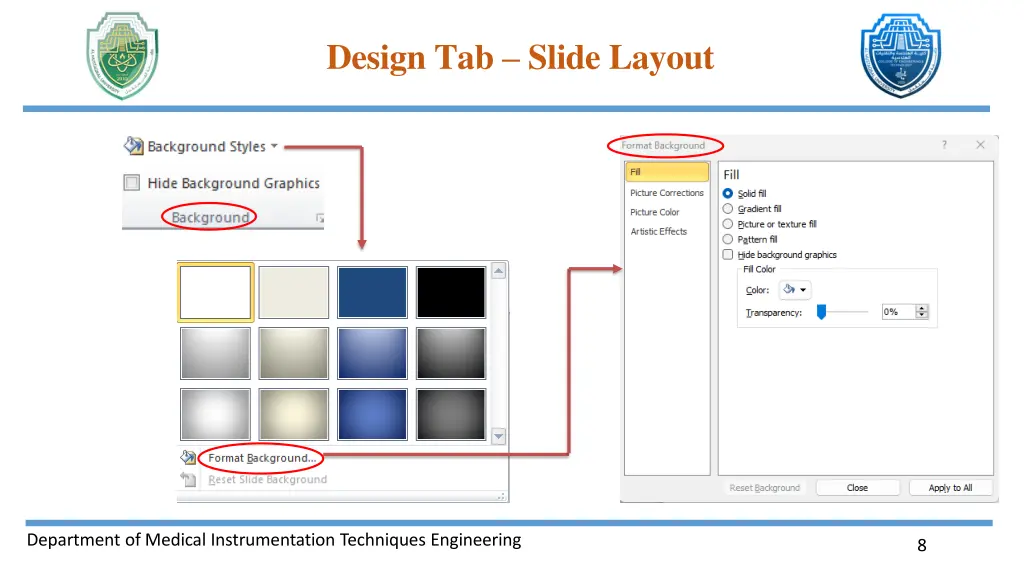 design tab slide layout 6