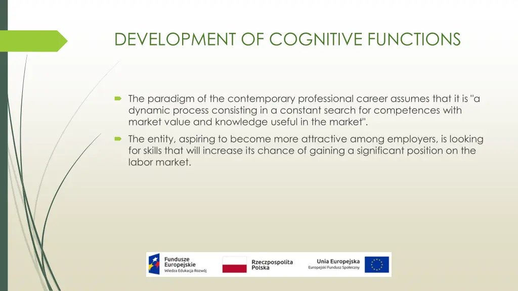 development of cognitive functions 1